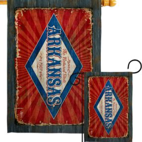 Arkansas Vintage - States Americana Vertical Impressions Decorative Flags HG140948 Made In USA