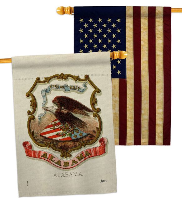 Coat of arms of Alabama - States Americana Vertical Impressions Decorative Flags HG141208 Made In USA - Image 8