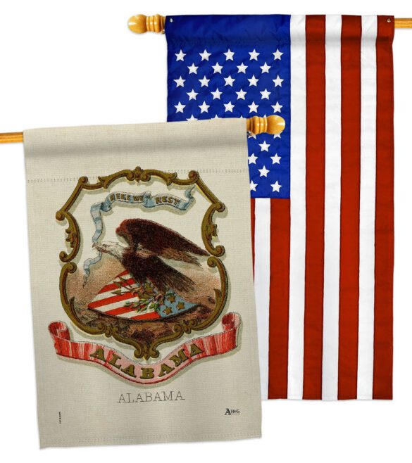Coat of arms of Alabama - States Americana Vertical Impressions Decorative Flags HG141208 Made In USA - Image 10