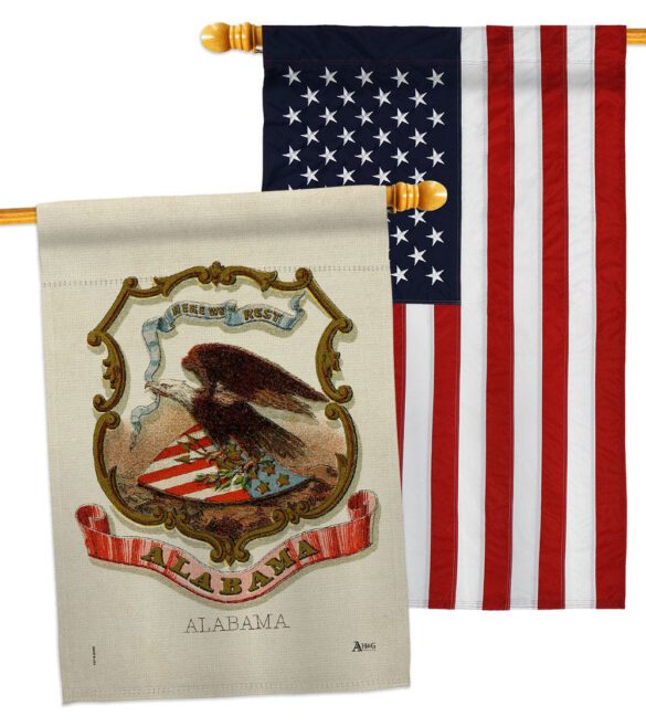 Coat of arms of Alabama - States Americana Vertical Impressions Decorative Flags HG141208 Made In USA - Image 15
