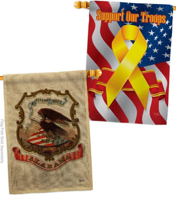 Coat of arms of Alabama - States Americana Vertical Impressions Decorative Flags HG141208 Made In USA - Image 35