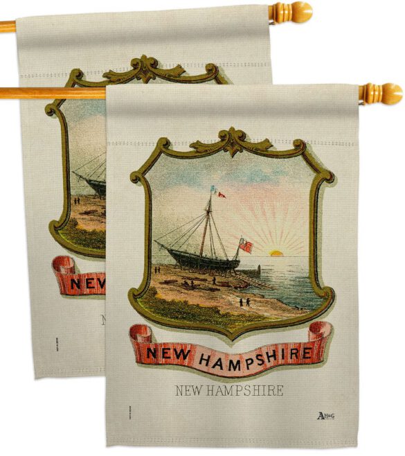Coat of arms of New Hampshire - States Americana Vertical Impressions Decorative Flags HG141236 Made In USA - Image 12