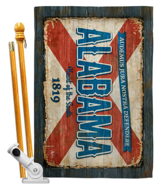 Alabama Vintage - States Americana Vertical Impressions Decorative Flags HG140945 Made In USA - Image 6