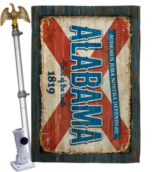 Alabama Vintage - States Americana Vertical Impressions Decorative Flags HG140945 Made In USA - Image 10