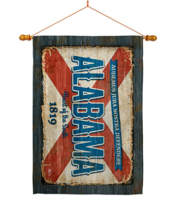 Alabama Vintage - States Americana Vertical Impressions Decorative Flags HG140945 Made In USA - Image 11