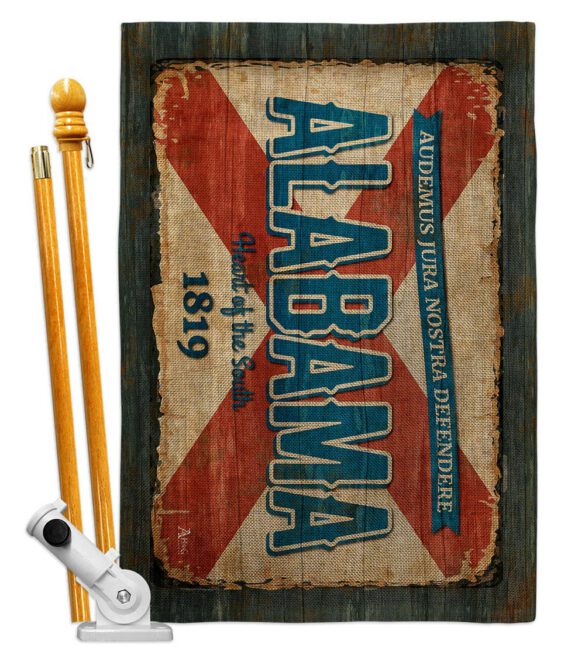 Alabama Vintage - States Americana Vertical Impressions Decorative Flags HG140945 Made In USA - Image 16