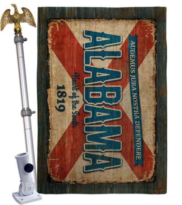 Alabama Vintage - States Americana Vertical Impressions Decorative Flags HG140945 Made In USA - Image 20
