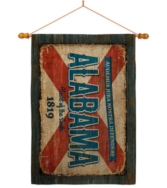 Alabama Vintage - States Americana Vertical Impressions Decorative Flags HG140945 Made In USA - Image 21