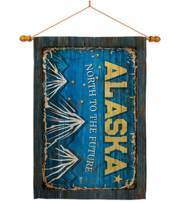 Alaska Vintage - States Americana Vertical Impressions Decorative Flags HG140946 Made In USA - Image 11