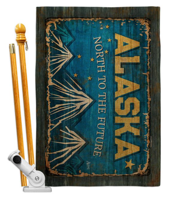 Alaska Vintage - States Americana Vertical Impressions Decorative Flags HG140946 Made In USA - Image 16