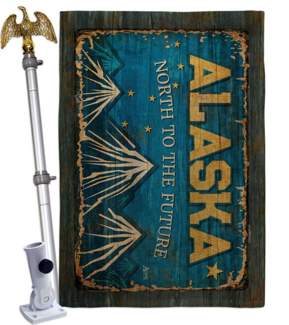 Alaska Vintage - States Americana Vertical Impressions Decorative Flags HG140946 Made In USA - Image 20