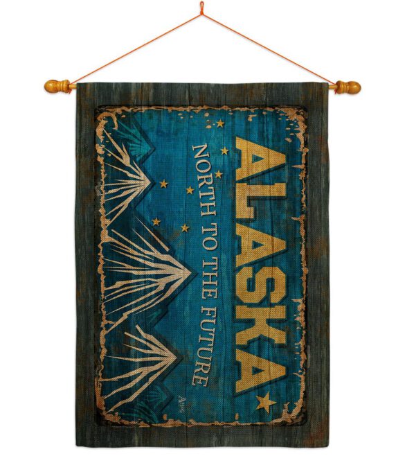 Alaska Vintage - States Americana Vertical Impressions Decorative Flags HG140946 Made In USA - Image 21