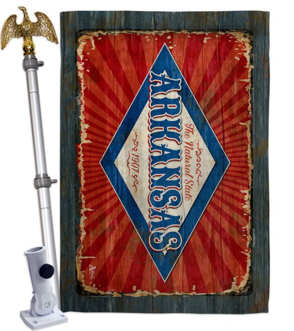 Arkansas Vintage - States Americana Vertical Impressions Decorative Flags HG140948 Made In USA - Image 10