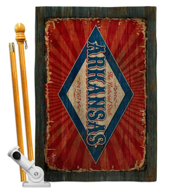 Arkansas Vintage - States Americana Vertical Impressions Decorative Flags HG140948 Made In USA - Image 16