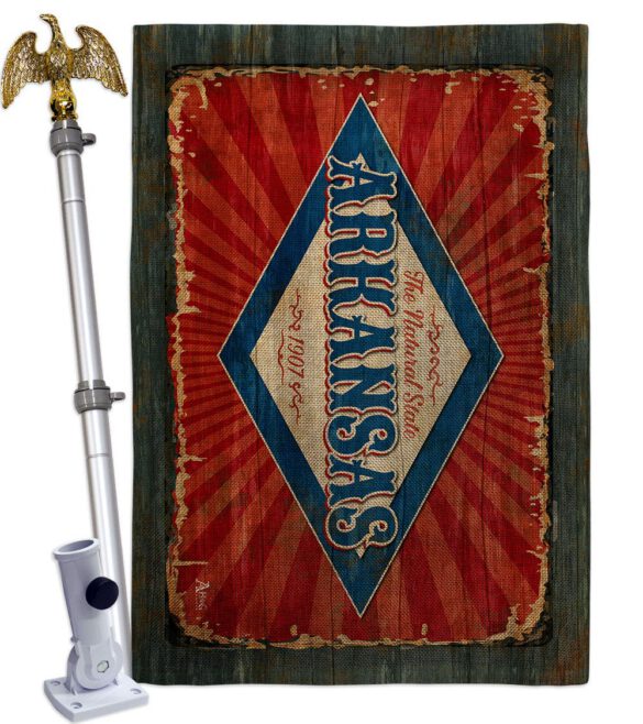 Arkansas Vintage - States Americana Vertical Impressions Decorative Flags HG140948 Made In USA - Image 20