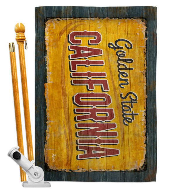 California Vintage - States Americana Vertical Impressions Decorative Flags HG140949 Made In USA - Image 5