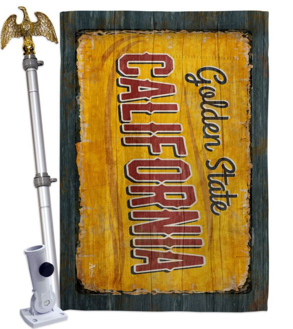 California Vintage - States Americana Vertical Impressions Decorative Flags HG140949 Made In USA - Image 9