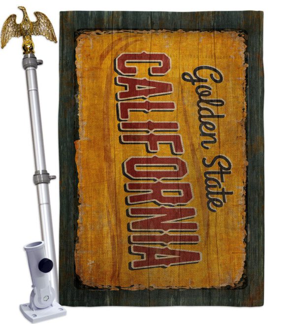 California Vintage - States Americana Vertical Impressions Decorative Flags HG140949 Made In USA - Image 19
