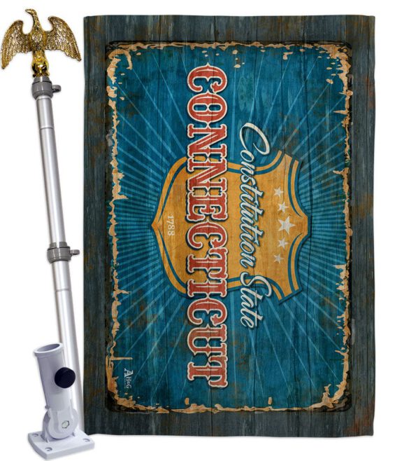 Connecticut Vintage - States Americana Vertical Impressions Decorative Flags HG140951 Made In USA - Image 9