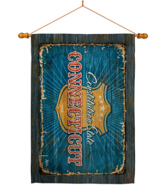 Connecticut Vintage - States Americana Vertical Impressions Decorative Flags HG140951 Made In USA - Image 10