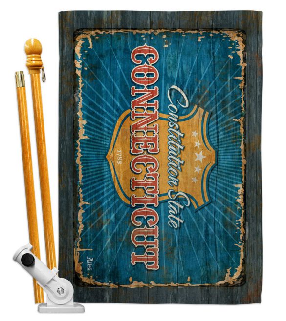 Connecticut Vintage - States Americana Vertical Impressions Decorative Flags HG140951 Made In USA - Image 5