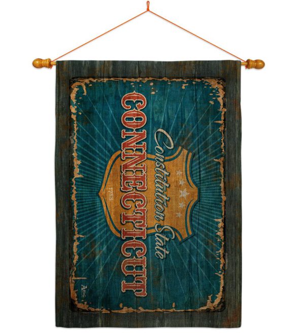 Connecticut Vintage - States Americana Vertical Impressions Decorative Flags HG140951 Made In USA - Image 20