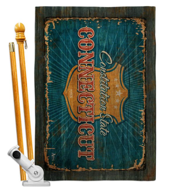 Connecticut Vintage - States Americana Vertical Impressions Decorative Flags HG140951 Made In USA - Image 15
