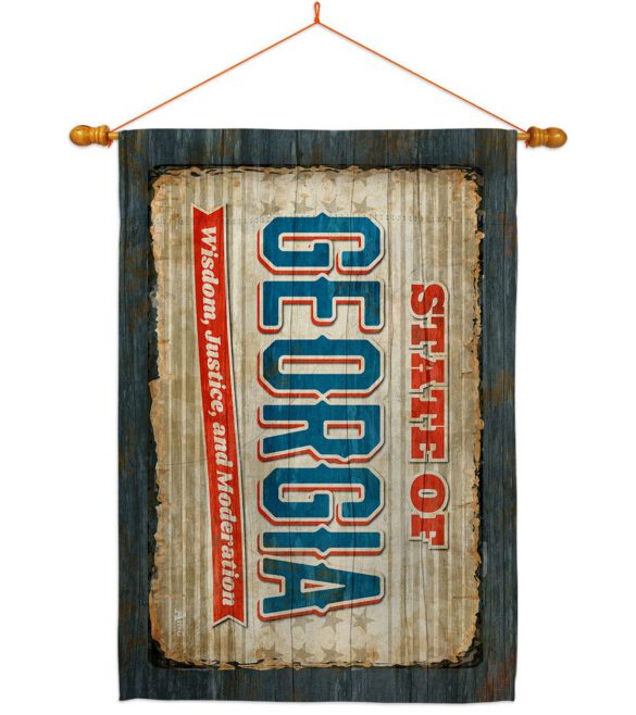 Georgia Vintage - States Americana Vertical Impressions Decorative Flags HG140955 Made In USA - Image 10