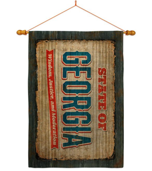 Georgia Vintage - States Americana Vertical Impressions Decorative Flags HG140955 Made In USA - Image 20
