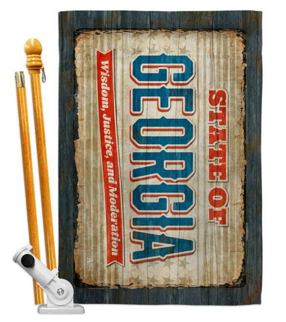 Georgia Vintage - States Americana Vertical Impressions Decorative Flags HG140955 Made In USA - Image 5