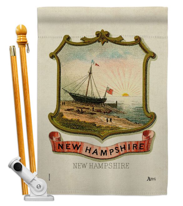 Coat of arms of New Hampshire - States Americana Vertical Impressions Decorative Flags HG141236 Made In USA - Image 5