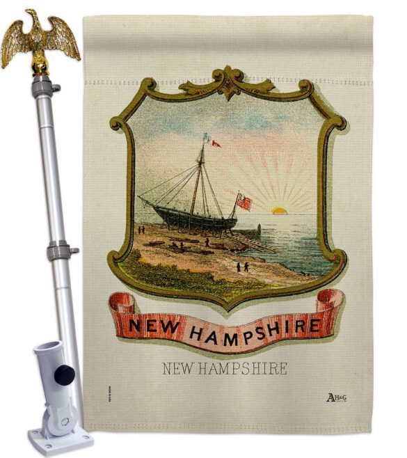 Coat of arms of New Hampshire - States Americana Vertical Impressions Decorative Flags HG141236 Made In USA - Image 20