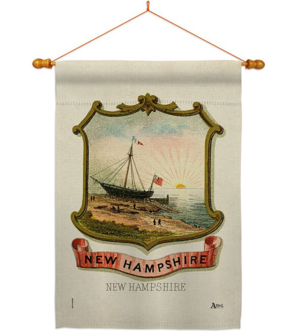 Coat of arms of New Hampshire - States Americana Vertical Impressions Decorative Flags HG141236 Made In USA - Image 21