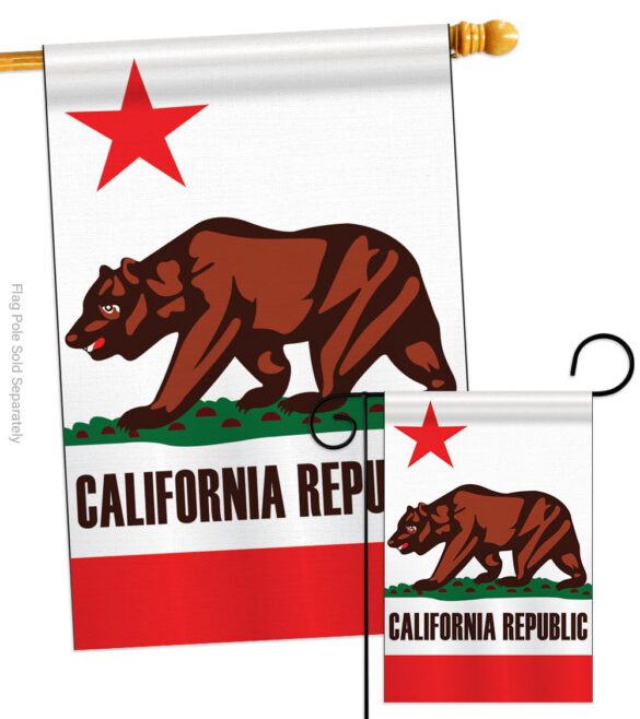 California - States Americana Vertical Applique Decorative Flags HG108050 - Image 4