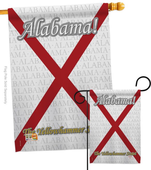 Alabama - States Americana Vertical Impressions Decorative Flags HG108117 Made In USA - Image 4