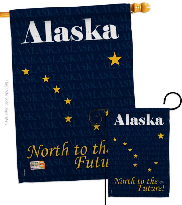 Alaska - States Americana Vertical Impressions Decorative Flags HG108135 Made In USA - Image 4