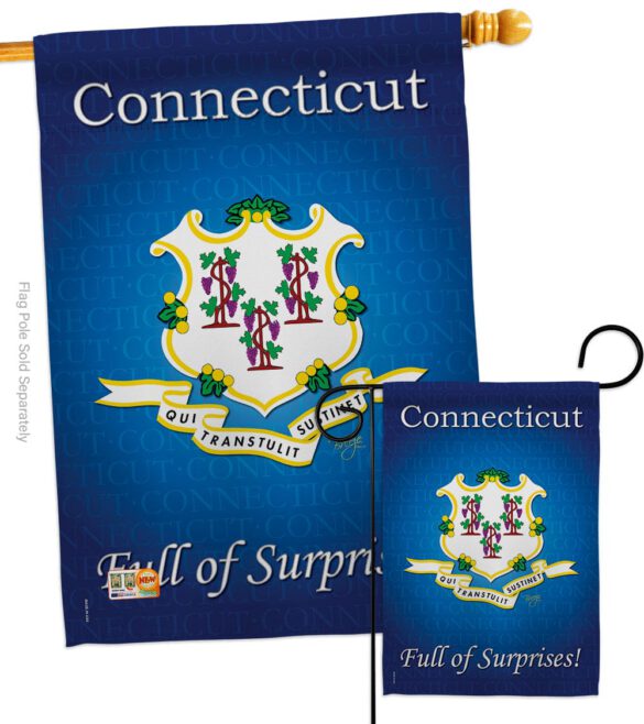 Connecticut - States Americana Vertical Impressions Decorative Flags HG108138 Made In USA - Image 3