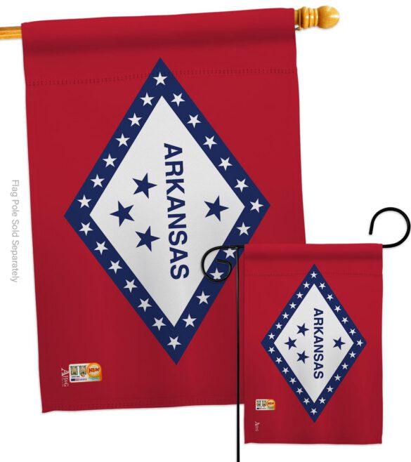 Arkansas - States Americana Vertical Impressions Decorative Flags HG140504 Made In USA - Image 4