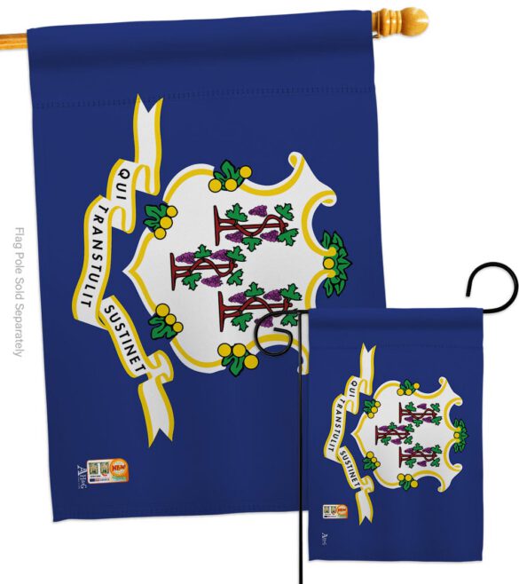 Connecticut - States Americana Vertical Impressions Decorative Flags HG140507 Made In USA - Image 3