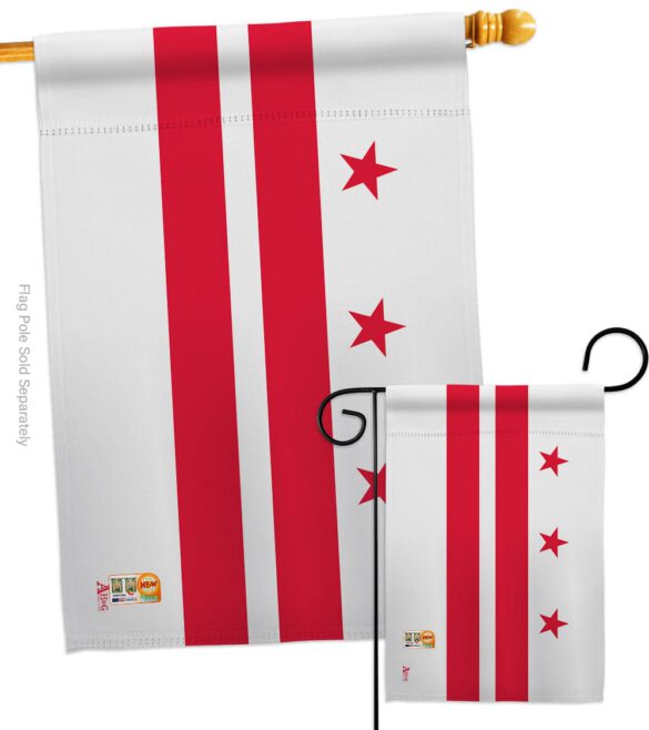 District of Columbia - States Americana Vertical Impressions Decorative Flags HG140509 Made In USA - Image 3