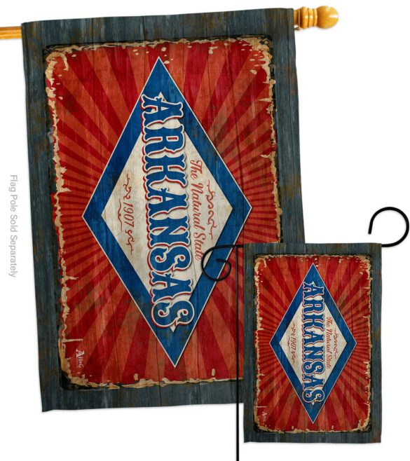 Arkansas Vintage - States Americana Vertical Impressions Decorative Flags HG140948 Made In USA - Image 4