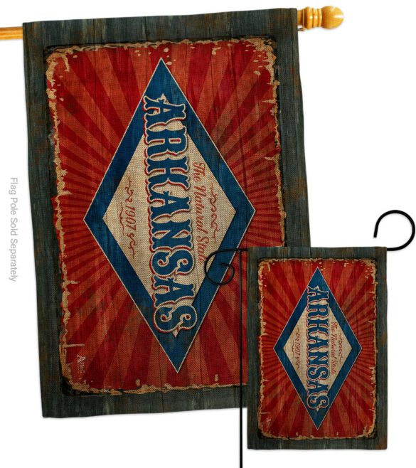 Arkansas Vintage - States Americana Vertical Impressions Decorative Flags HG140948 Made In USA - Image 14