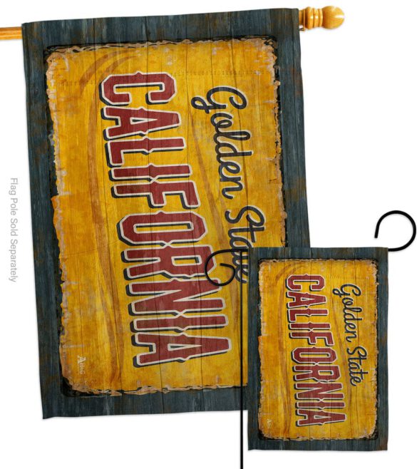 California Vintage - States Americana Vertical Impressions Decorative Flags HG140949 Made In USA - Image 3