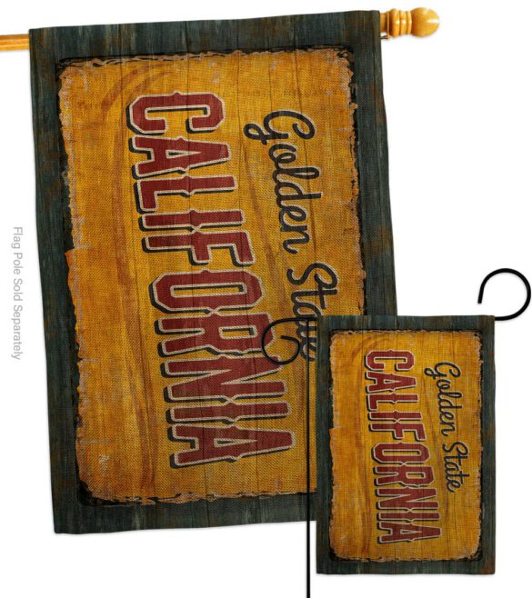 California Vintage - States Americana Vertical Impressions Decorative Flags HG140949 Made In USA - Image 13