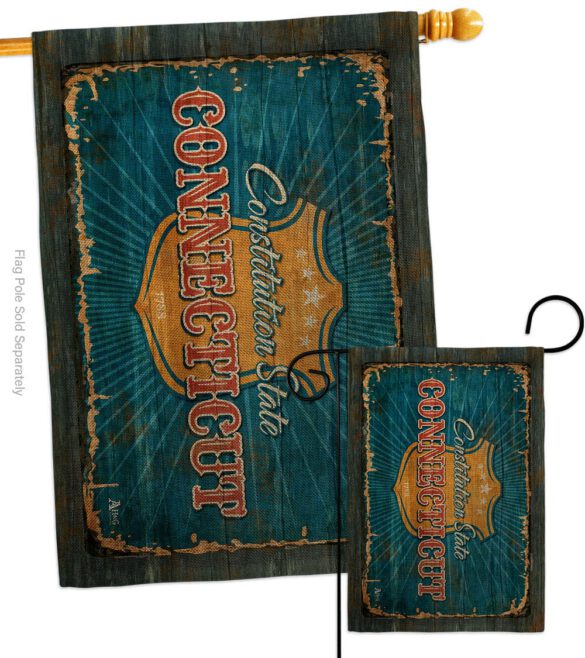 Connecticut Vintage - States Americana Vertical Impressions Decorative Flags HG140951 Made In USA - Image 13