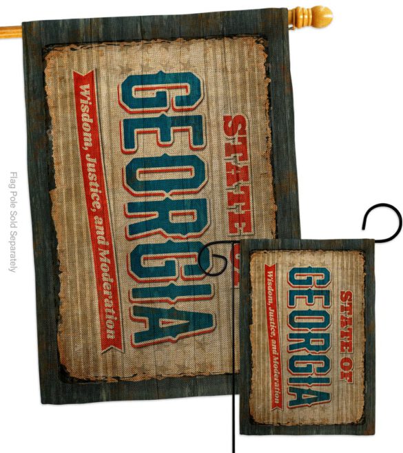 Georgia Vintage - States Americana Vertical Impressions Decorative Flags HG140955 Made In USA - Image 13