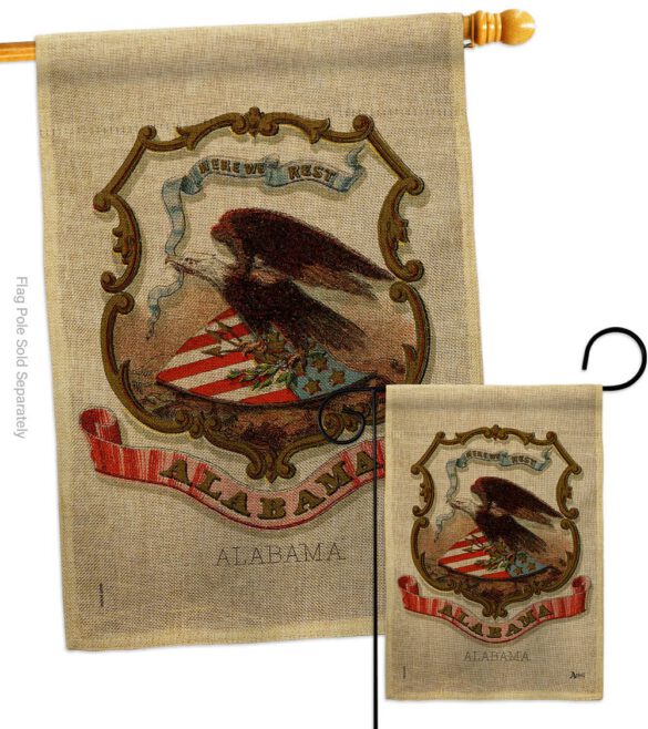 Coat of arms of Alabama - States Americana Vertical Impressions Decorative Flags HG141208 Made In USA - Image 24