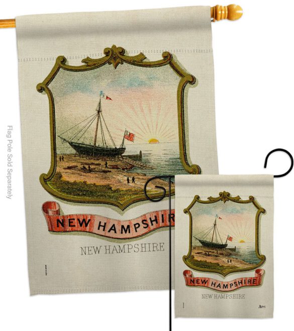 Coat of arms of New Hampshire - States Americana Vertical Impressions Decorative Flags HG141236 Made In USA - Image 3