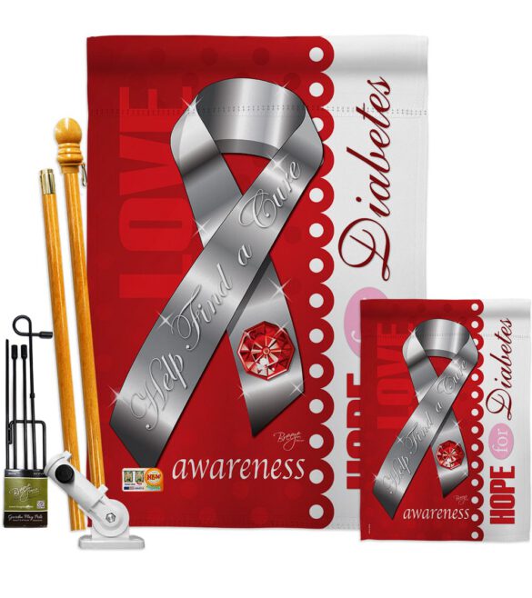 Diabetes - Support Inspirational Vertical Impressions Decorative Flags HG115097 Made In USA - Image 6