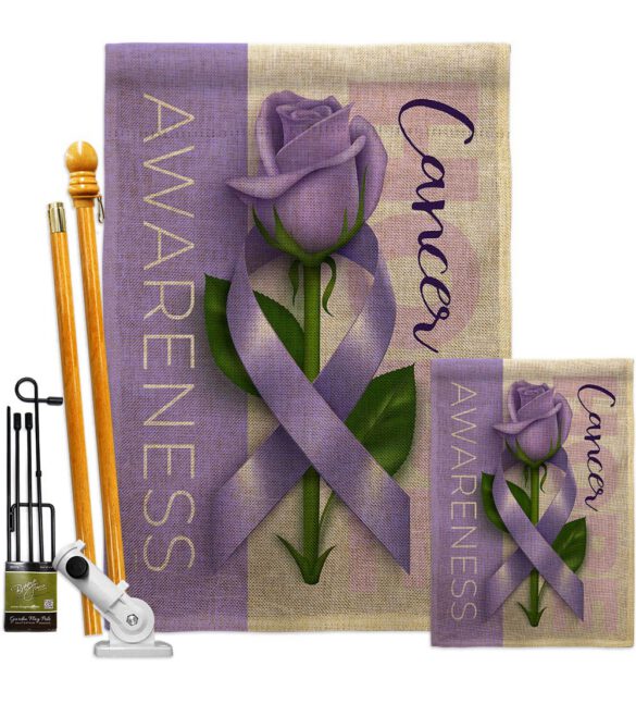 Cancer Awareness World Day - Support Inspirational Vertical Impressions Decorative Flags HG115208 Made In USA - Image 16
